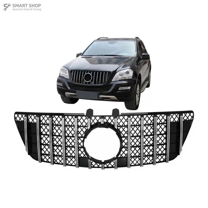Grila centrala Mercedes ML W164 Facelift (07.2008-2011) Negru Crom GTR