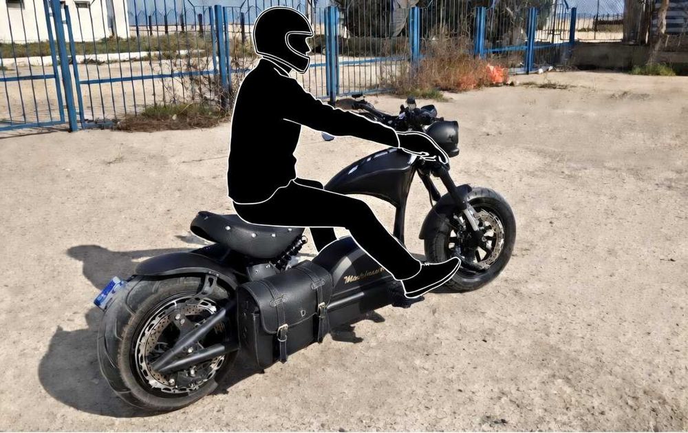 Scuter electric stil chopper 4000W, 100km/h, 70-100km range, SIGILAT!