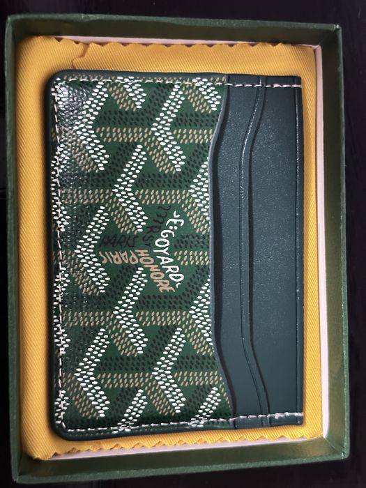 Goyard Card Holder - Green Pattern