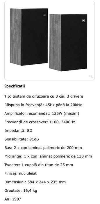 Boxe vintage JBL tlx6