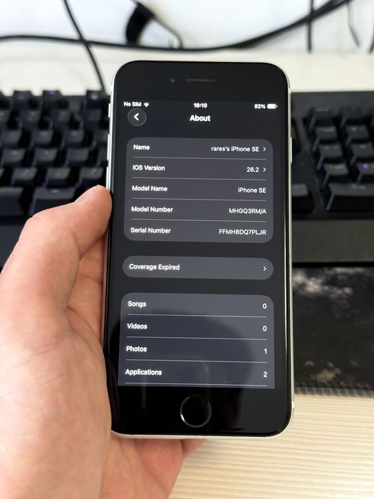 iPhone SE 64GB alb stare perfecta