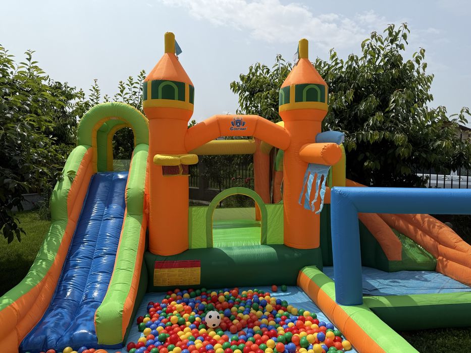 Castel Gonflabil - 2 Tobogane - Football Kingdom