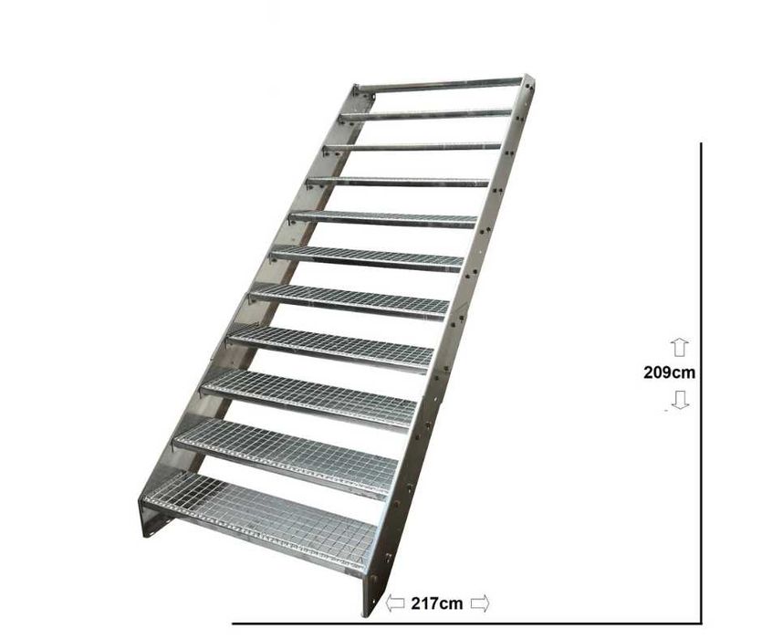 Метално стълбище 11 стъпала | Външни стълби | Поцинковано