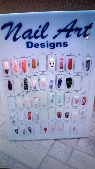 nail art маникюр пано табела статив за мостри нокти ноктопластика