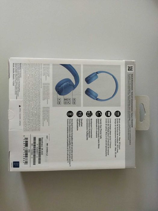 Продавам НОВИ Sony WH-CH520 (син цвят) – безжични слушалки!