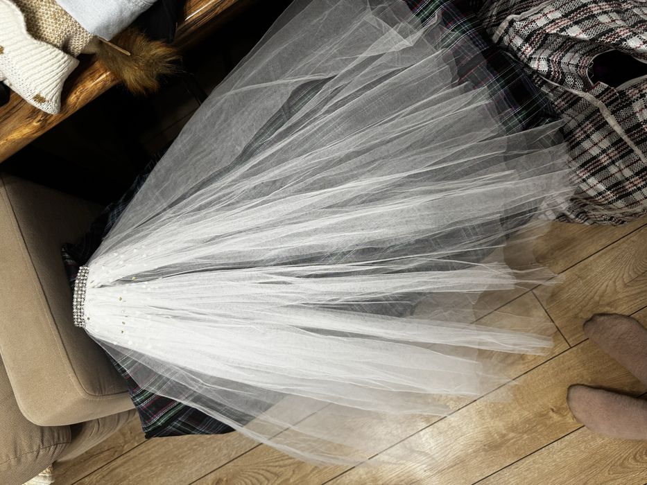 Фата свадебная белая