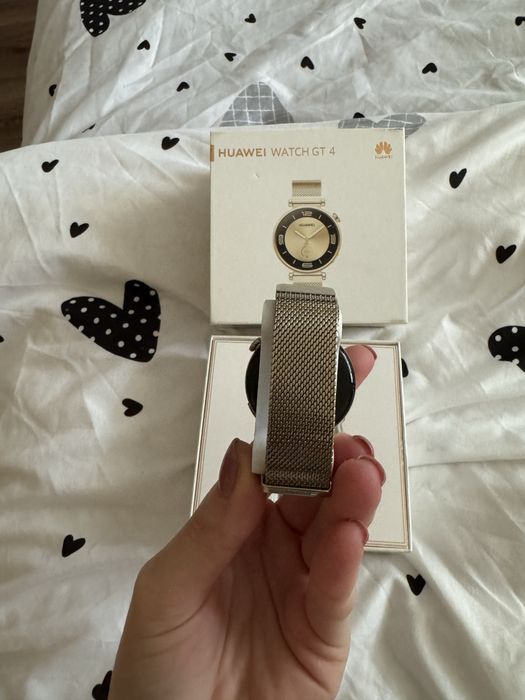 HUAWEI WATCH GT 4 41mm Light Gold, Curea Gold Milanese, Android/iOS