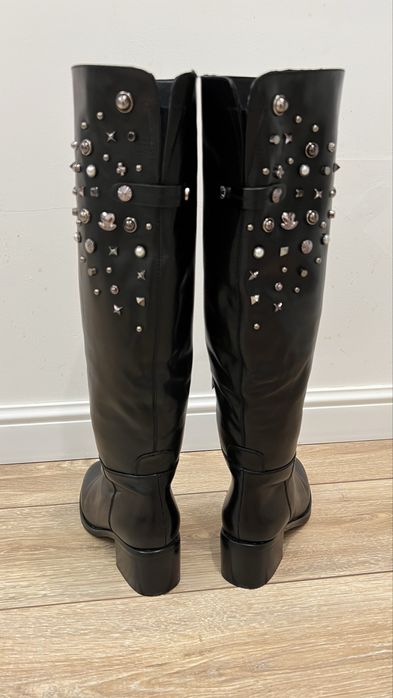 Зимние кожанные сапоги