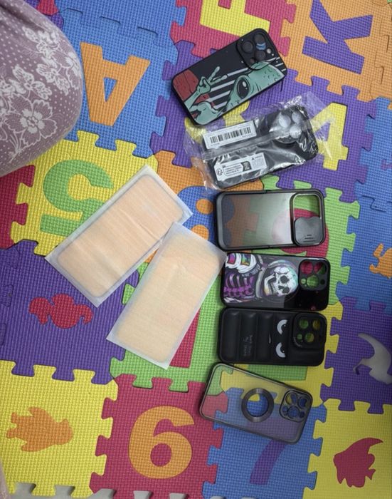 Husa si folie sticla Iphone 15 pro