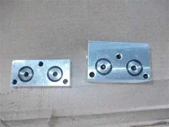 Bloc pentru doua electrovalve solenoid Cetop 3 utilaje industrie