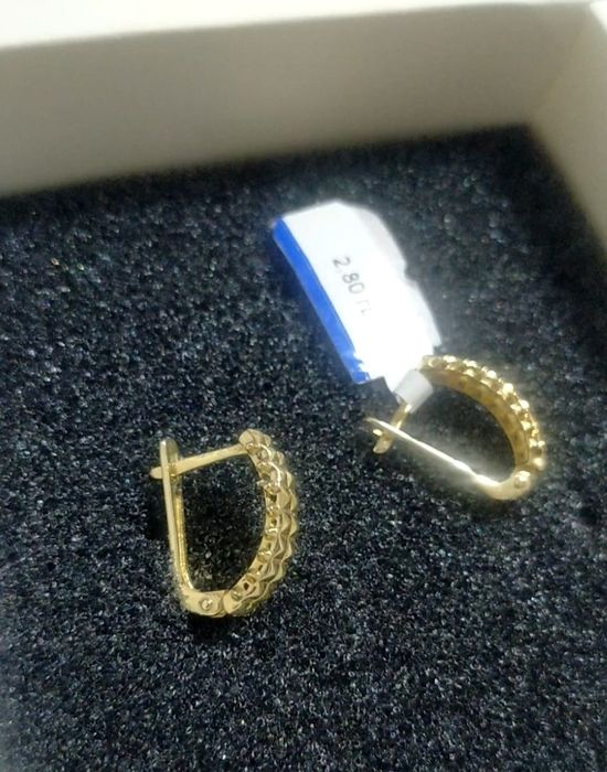 Серьги шипы золотые 585