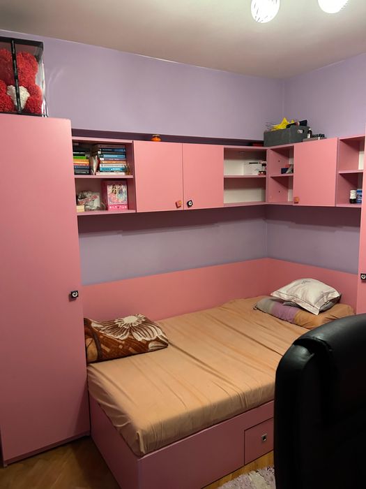 Set mobilier dormitor cu saltea si birou inclusa