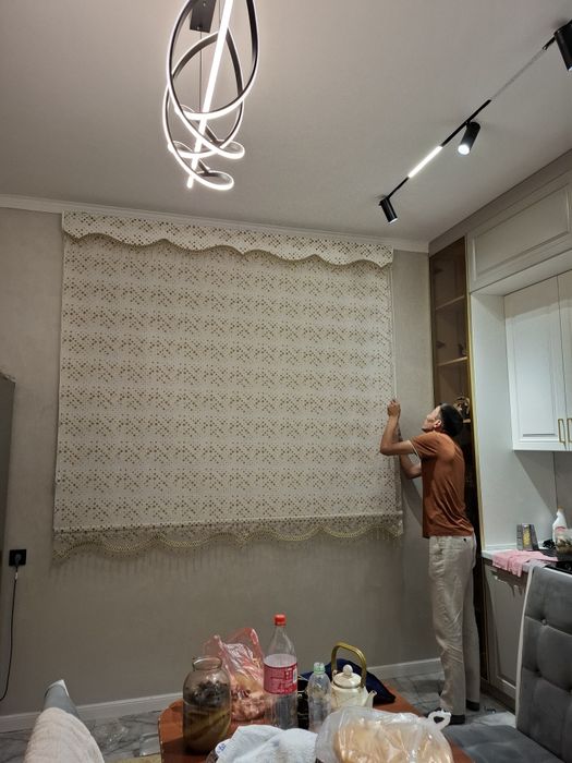 Ролл шторы. Все виды. Римский шторы .дикей тюль. День и ночь