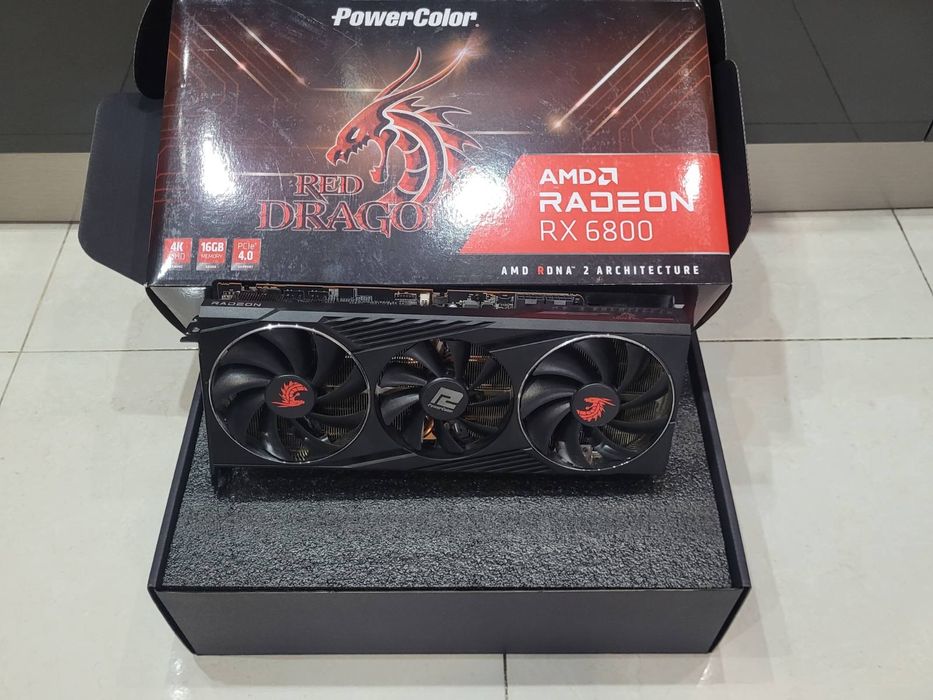 Red Dragon Amd Radeon RX6800 16Gb
DDR 6 4K PSIe4 
Ведеокартата е не