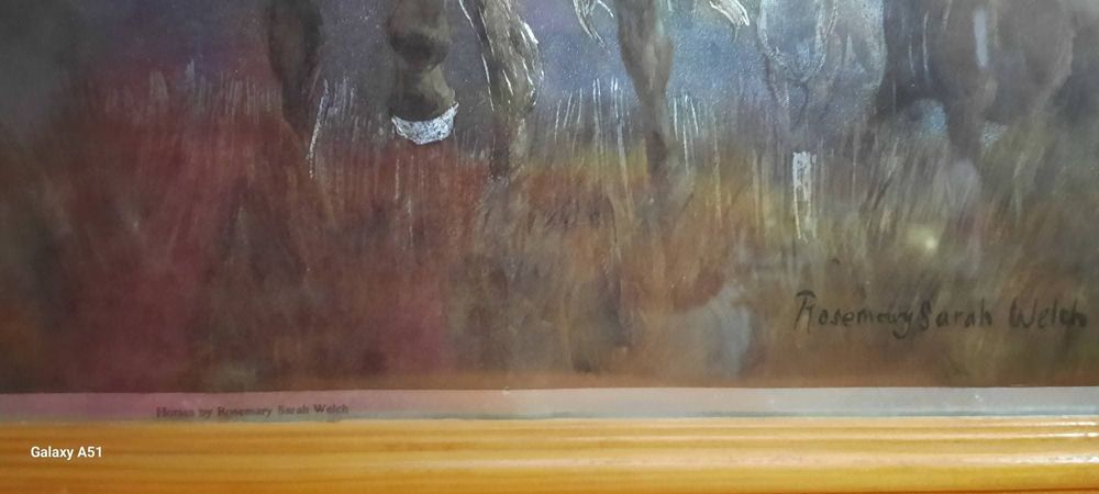 Tablou Horses tehnica Dufex după Rosemary Sarah Welch