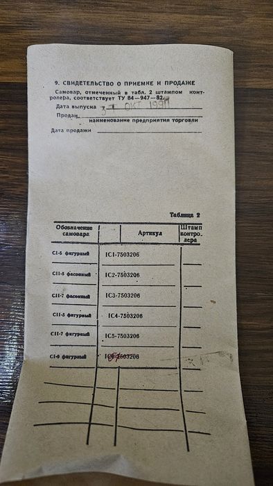 Original TULA samovari 1990 YIL)