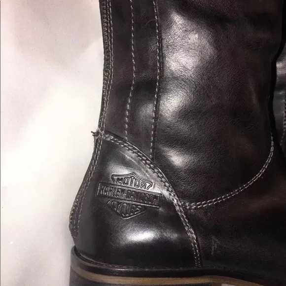 %ПРОМО%до 31.01!HARLEY DAVIDSON № 35/36 – Дамски ботуши от ест. кожа "