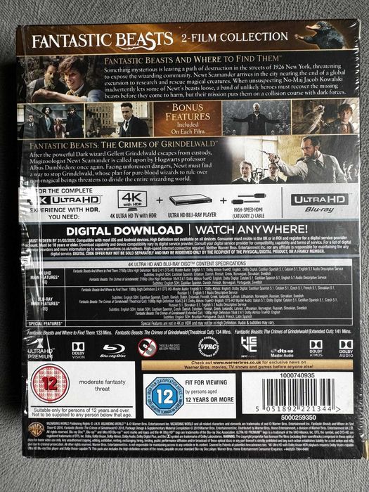Fantastic Beasts 2 Film Collection 4K Blu-ray без бг субтитри