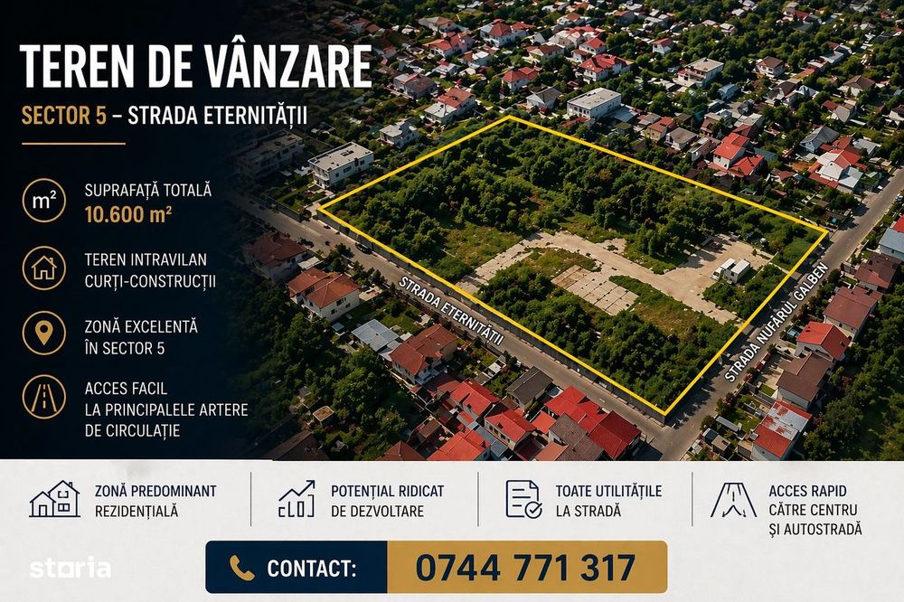 SECTOR 5, Teren intravilan curti-constructii - 10.600 m²