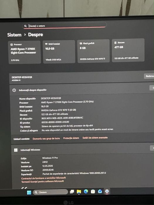Pc gaming| ryzen 7 2700x| GTX1070TI  8gb| ssd M2 512| 16gb ram