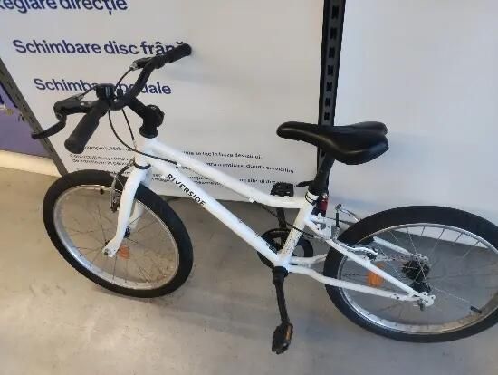 Bicicletă polivalentă Riverside 100 20" alb - (SecondHand) Decathlon