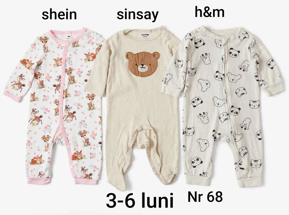 Hăinuțe fetița 0-6 luni in stare foarte buna și 1 bax Pampers Premium Care 246buc