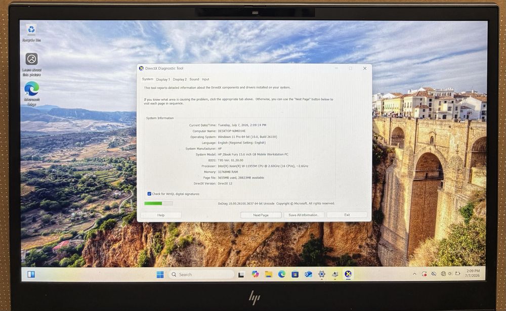 MDM vinde: Laptop HP ZBook Fury G8, Intel Xeon Gen 11.