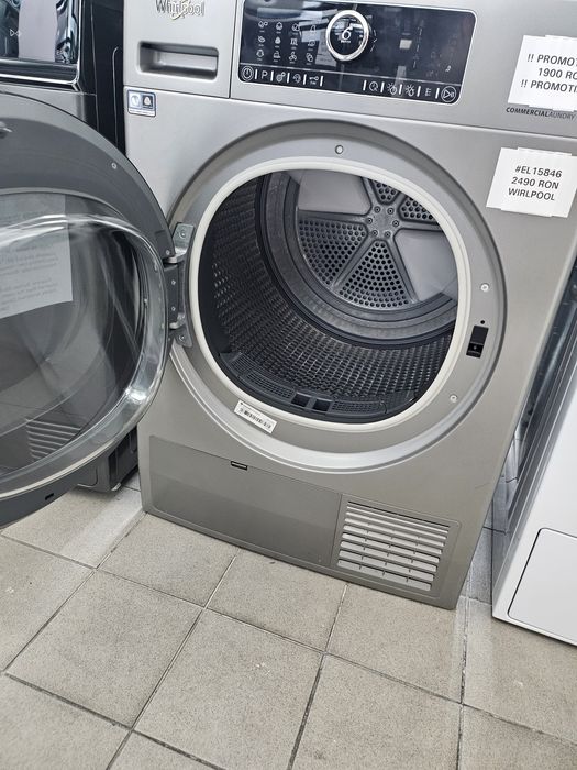 Uscator de rufe profesional Whirlpool AWZ 9HPS/PRO, Pompa de caldura, 9 kg, Clasa A++, Argintiu +Factura  +Garantie 12 luni