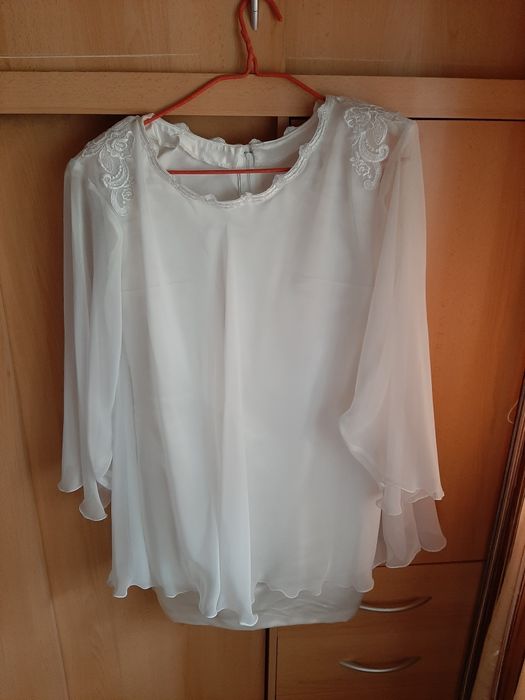 Rochie alba voal,, de ocazie