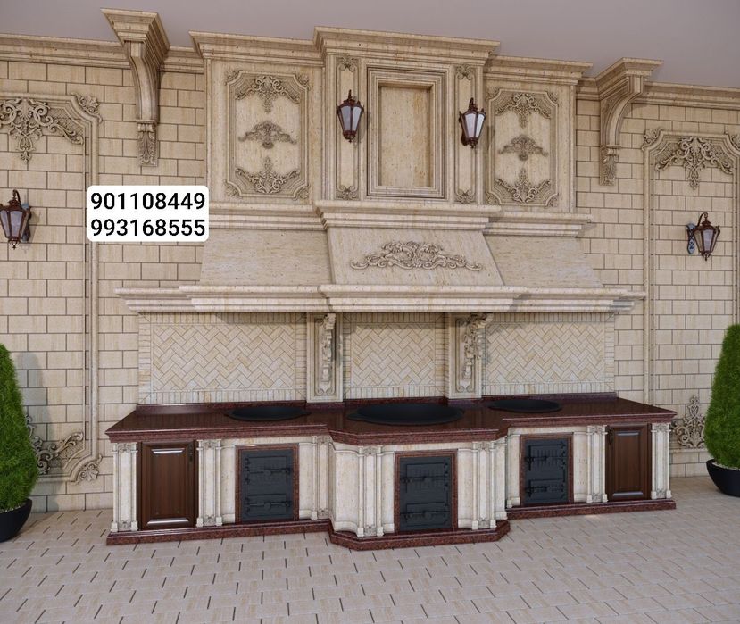 Летний кухня барбекю очаг турецкий печки камины Строем.