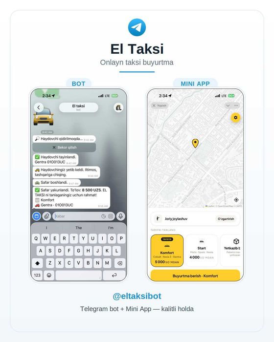 Telegram bot va Mini ilova