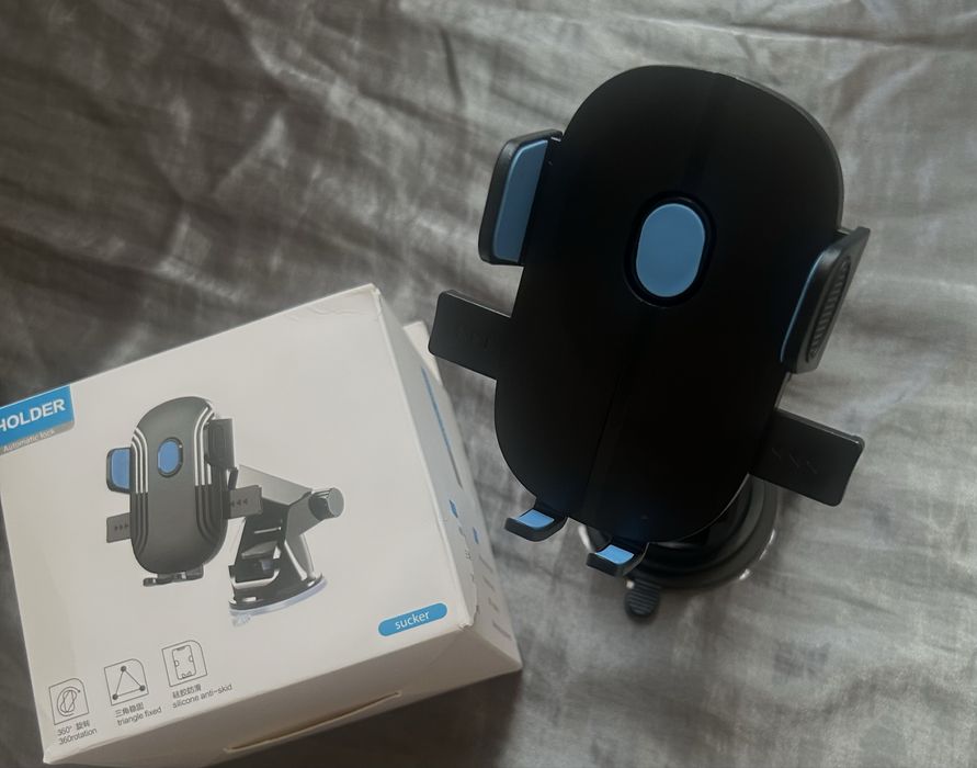 Suport Auto Telefon cu Ventuza - Brat Reglabil si Prindere Automata