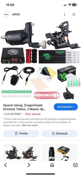 aparat de tatuaj dragon
