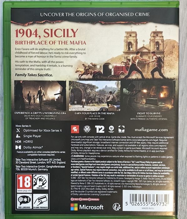 Mafia :The old country XBOX Series X