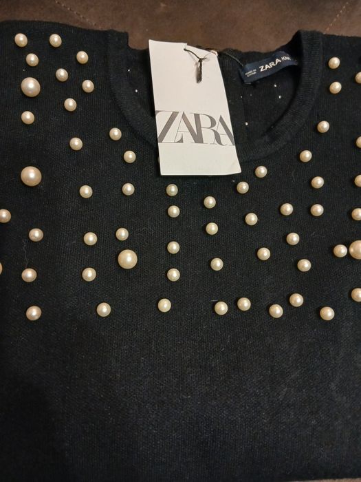 Зара,черна рокля плетиво