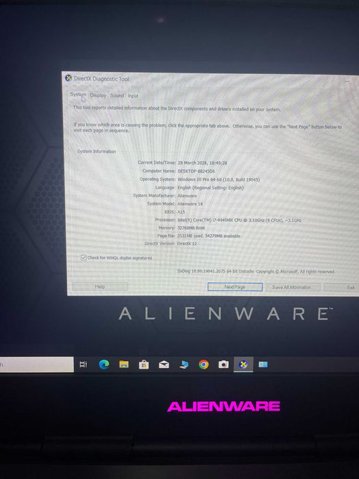 AlienWare 18 Gaming i7  /accept schimb/ 32 gb ram / ssd-3 Tb,