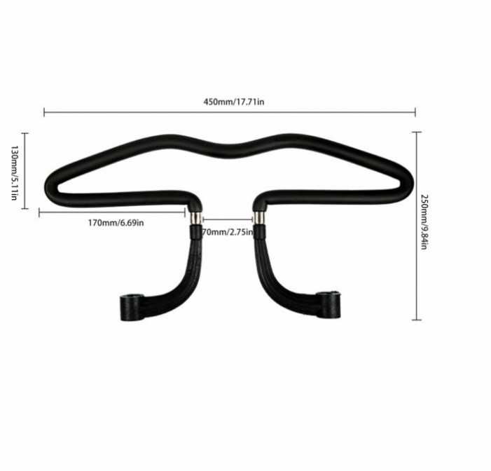 Закачалка за дрехи Automat, За автомобил, Универсална, Черна
