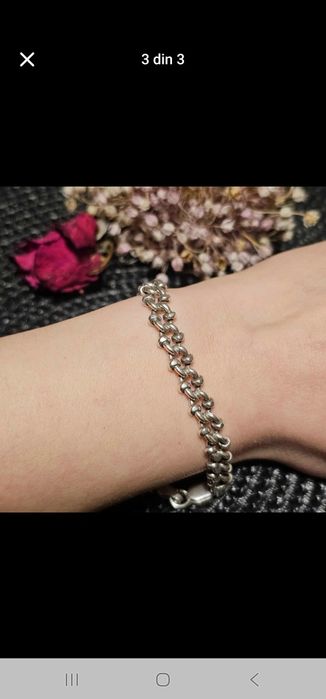Bratara de argint model interesant