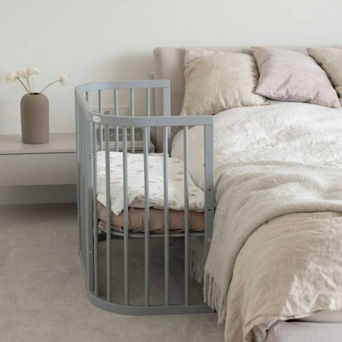 Кошара за Бебе, Детско Легло Смарт 5в1 и Матрак - Цвят Olive