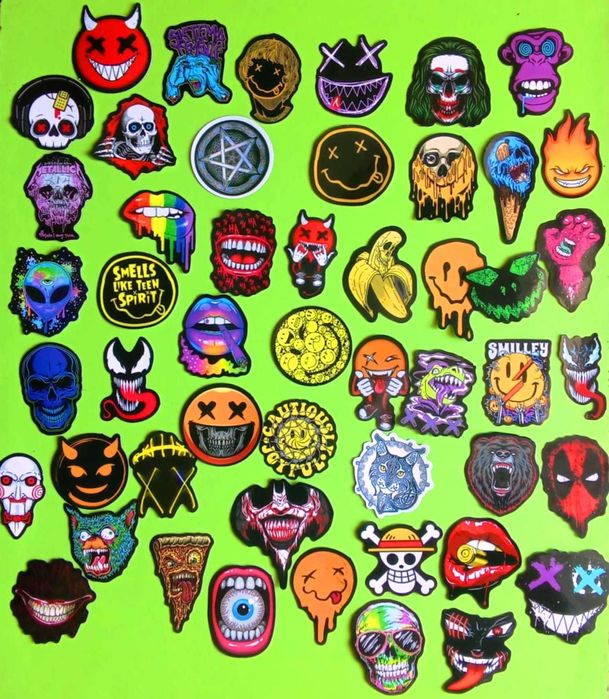 Стикери SpitFire BG Skull GTA ROCK комплект 50 бр