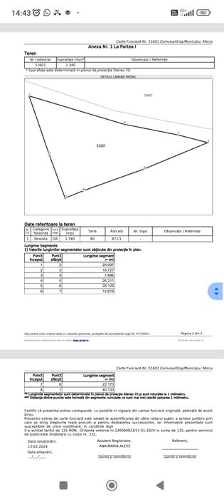 Teren intravilan Mociu