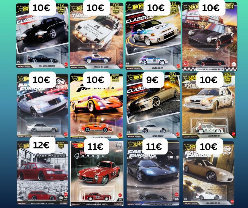 Hot Wheels, Matchbox и Majorette колички