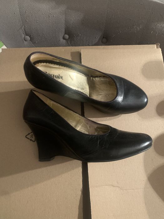 Pantofi piele naturala cu platforma 40