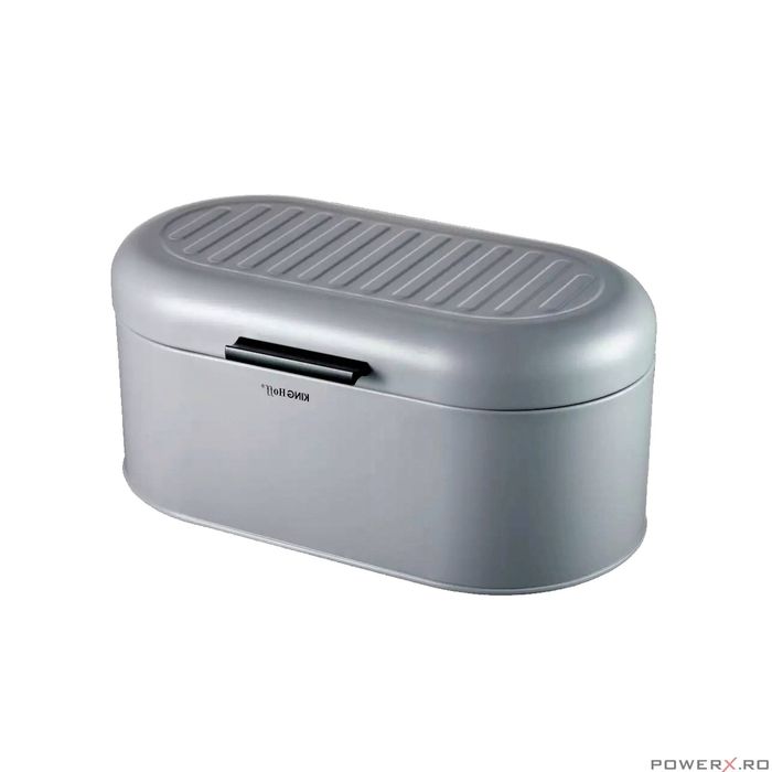 Cutie pentru paine, din otel, 34 x 20 x 15.5 cm, gri, Kinghoff