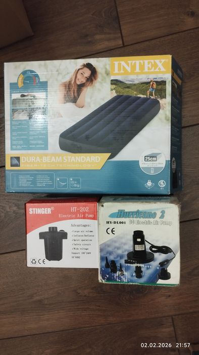 Матрас надувной с насосом