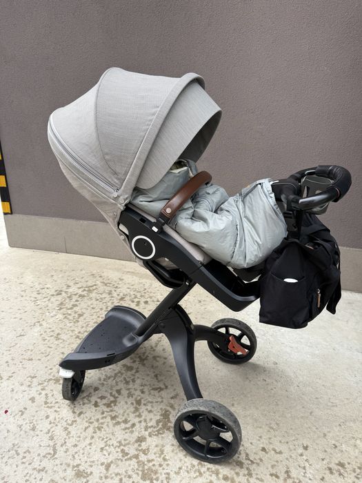 Stokke xplory v6 - Детска количка от 0м. Brushed gray