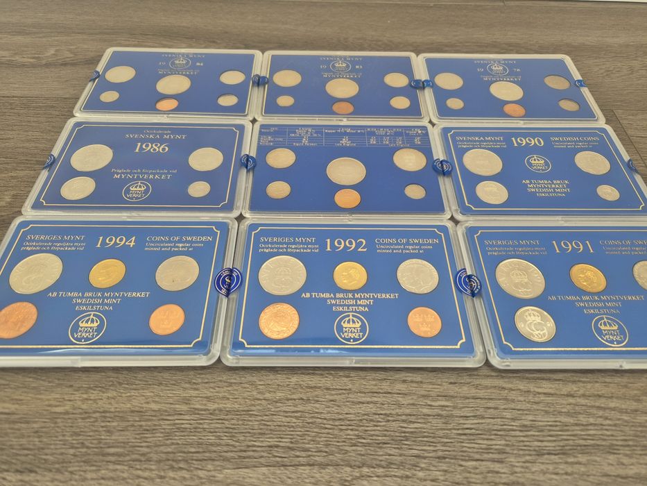 Set monede Coroane Suedia Kronor UNC