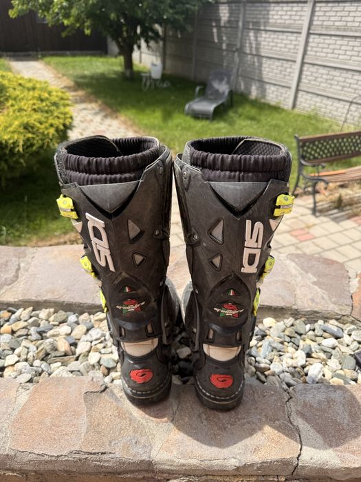 Cizme sidi crossfire 3 white-black-yellow fluo