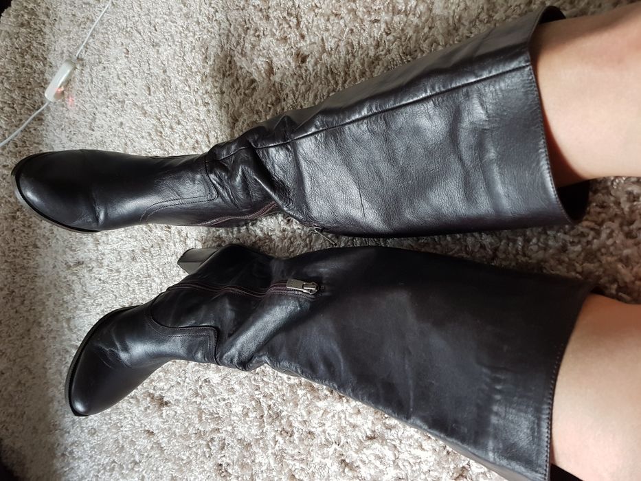 Осенние сапоги, удобный каблук