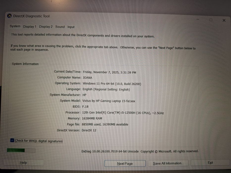 Laptop Gaming HP Victus 15-fa10, i5-12500H,  RTX 4060 Garantie